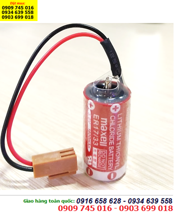 Maxell ER17/33, Pin Maxell ER17/33 (zắc nâu) lithium 3.6v size 2/3A Made in Japan